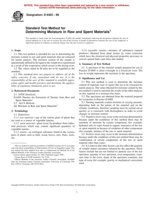 ASTM D6403-99