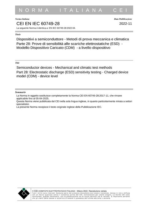 CEI EN IEC 60749-28