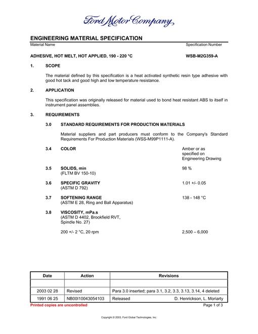 FORD WSB-M2G359-A