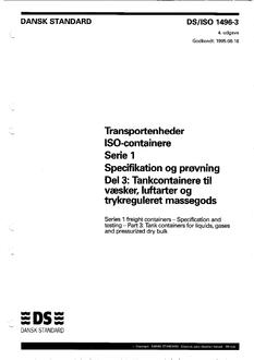 DANSK DS/ISO 1496-3