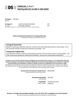 DANSK DSF/FPREN IEC 61189-5-504
