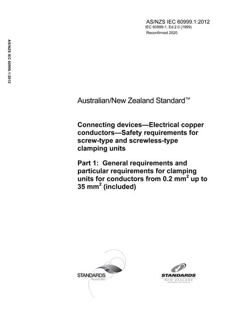 AS/NZS IEC 60999.1:2012