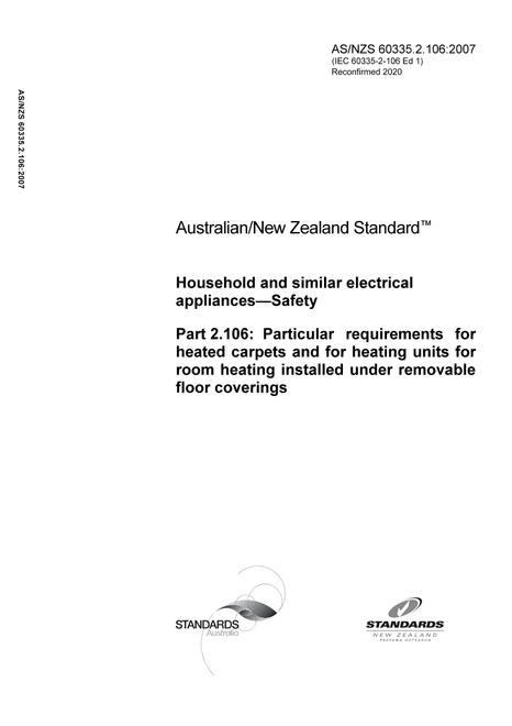 AS/NZS 60335.2.106:2007