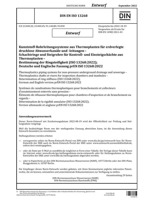 DIN EN ISO 13268 - DRAFT