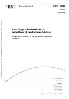 DANSK DS/EN 15823