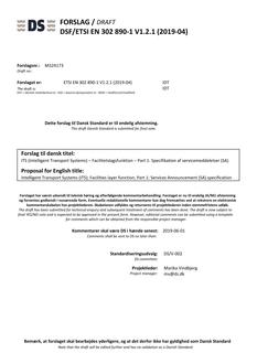 DANSK DSF/ETSI EN 302 890-1 V1.2.1 (2019-04)