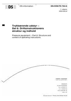 DANSK DS/CEN/TS 764-6