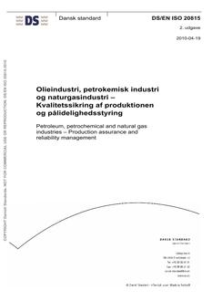DANSK DS/EN ISO 20815