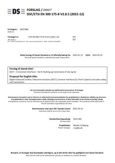 DANSK DSF/ETSI EN 300 175-8 V2.8.5 (2021-12)
