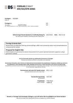 DANSK DSF/ISO/DTR 20461