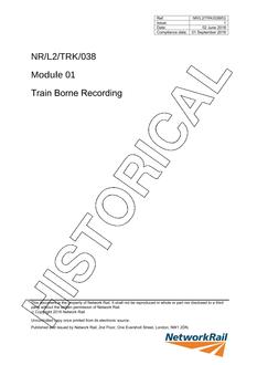 NR NR/L2/TRK/038/01 ISSUE 1