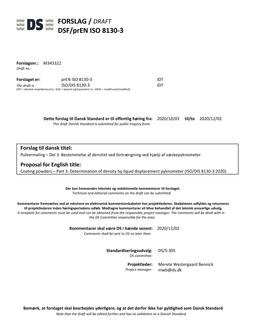 DANSK DSF/PREN ISO 8130-3