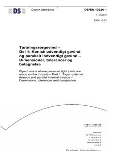 DANSK DS/EN 10226-1
