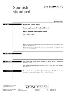 AENOR UNE-EN ISO 10218-2