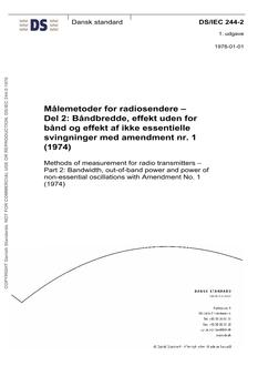 DANSK DS/IEC 244-2