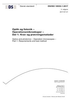 DANSK DS/ISO 10936-1