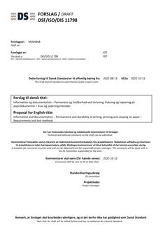 DANSK DSF/ISO/DIS 11798