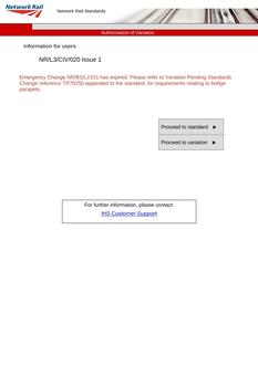 NR NR/L3/CIV/020 ISSUE 1