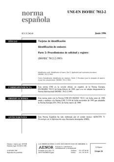 AENOR UNE-EN ISO/IEC 7812-2