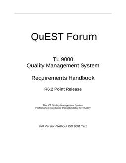 TIA TL9000 REQUIREMENTS HDBK