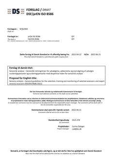 DANSK DSF/PREN ISO 8586