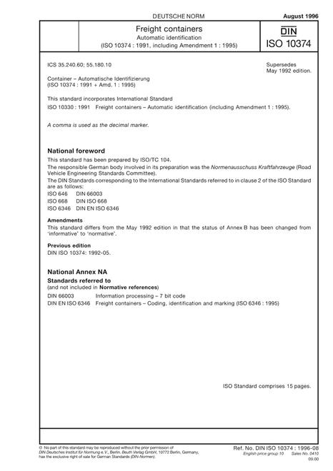 DIN ISO 10374