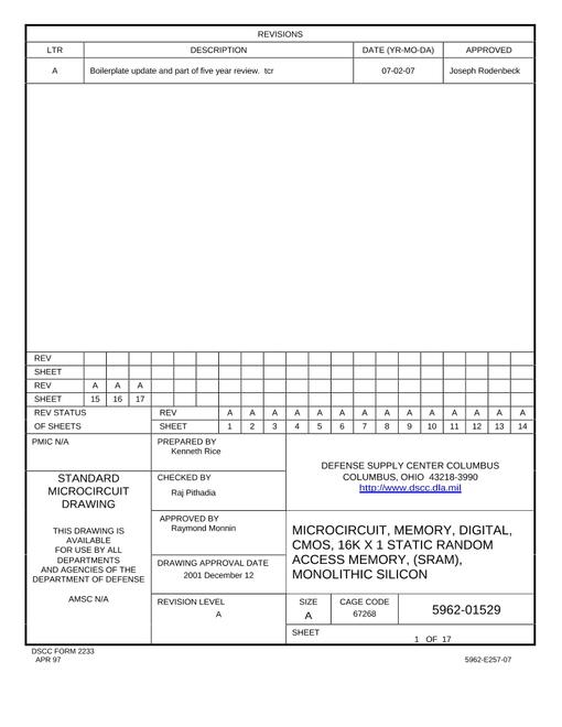 MIL DSCC 5962-01529A