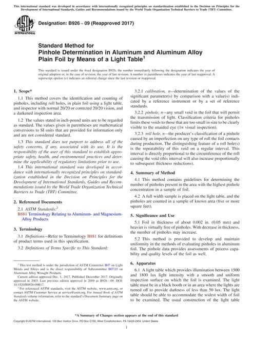 ASTM B926-09(2017)
