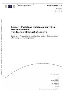 DANSK DS/EN ISO 17230