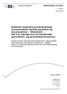 DANSK DS/EN 62841-2-9