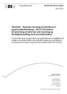 DANSK DS/EN ISO 3175-2