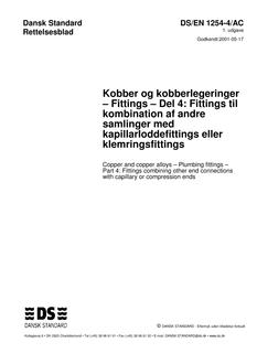DANSK DS/EN 1254-4