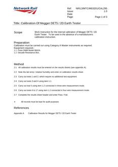 NR NR/L3/MTC/ME0201/CAL295 ISSUE 1
