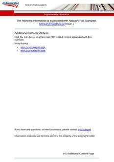 NR NR/L3/OPS/045/5.02 ISSUE 1