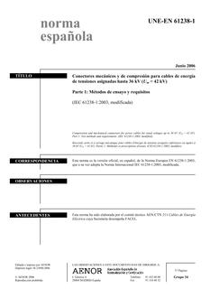 AENOR UNE-EN 61238-1