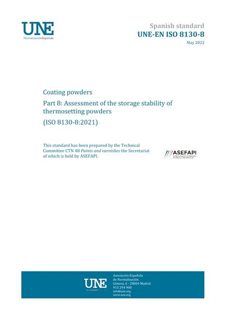AENOR UNE-EN ISO 8130-8