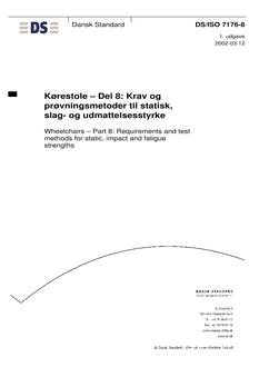 DANSK DS/ISO 7176-8