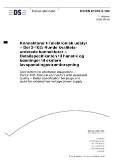 DANSK DS/EN 61076-2-102