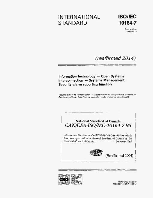 CAN/CSA-ISO/IEC 10164-7-95 (R2014)