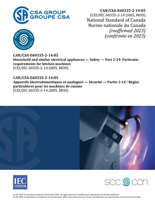 CAN/CSA E60335-2-14-05 (R2023)