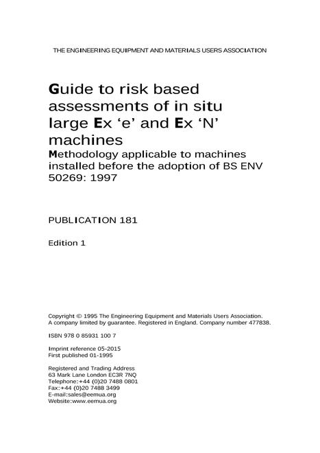 EEMUA Publication 181
