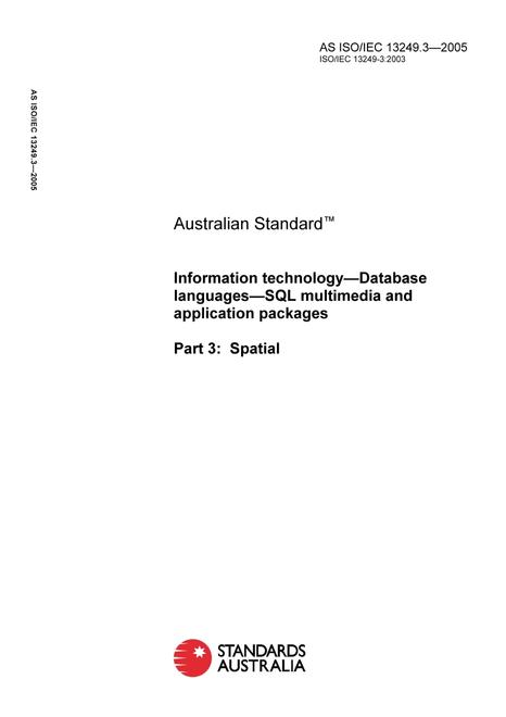 AS ISO/IEC 13249.3-2005