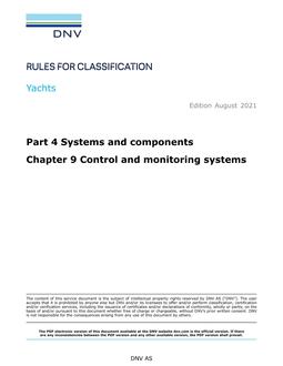 DNV DNV-RU-YACHT PART 4 CHAPTER 9