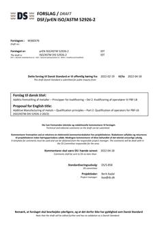DANSK DSF/PREN ISO/ASTM 52926-2