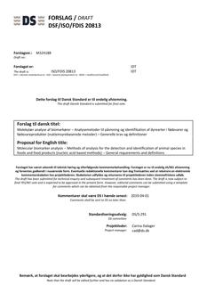 DANSK DSF/ISO/FDIS 20813