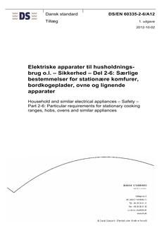 DANSK DS/EN 60335-2-6/A12