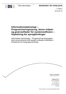 DANSK DS/ISO/IEC TR 10182