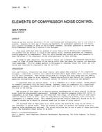 CH-81-10-4 -- Elements of Compressor Noise Control