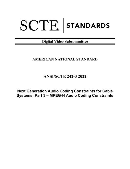 SCTE 242-3 2022