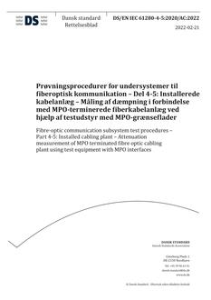 DANSK DS/EN IEC 61280-4-5